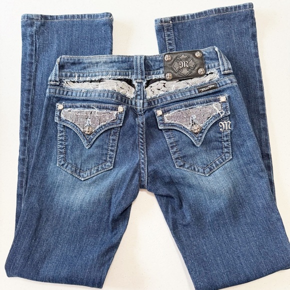 Miss Me Boot Cut Angel Wing Jeans 28 - Picture 14 of 14